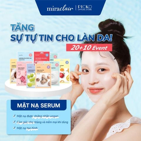 Combo Mix 20 Gói Mặt nạ dưỡng da thuần chay MIRACLAIR serum mask 23G