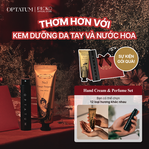 Set 1 Kem Dưỡng Da Tay Hương Nước Hoa Optatum Perfume Hand Cream 50ml (No.03) + 01 Optatum Dress Perfume 8ml No.03