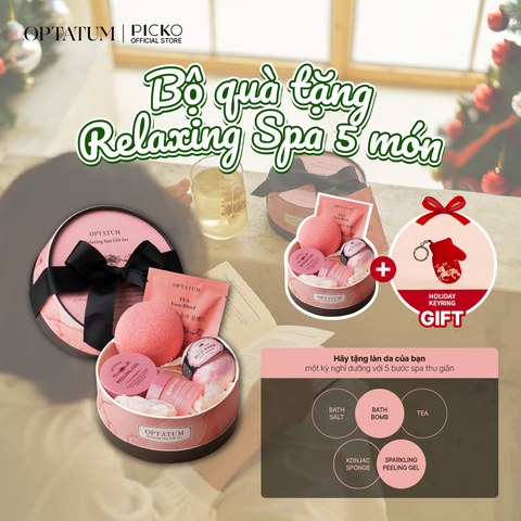 Optatum Set Tắm Phiên Bản Giáng Sinh 6 Món Optatum Relaxing Spa 5-Piece Gift Set
