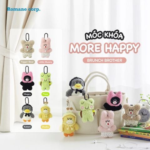 Móc khóa Brunch Brother More Happy Keyring – Móc khóa dễ thương mang phong cách vui tươi