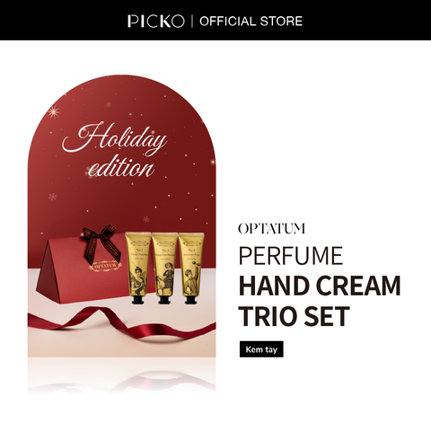 Set Kem 3 Dưỡng Da Tay Hương Nước Hoa Phiên Bản Giáng Sinh Optatum Perfume Hand Cream Trio Set