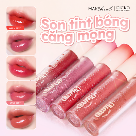 Son Tint bóng căng mọng, siêu lì MAKEHEAL Plump Glow Lip Tint 4G