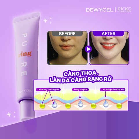 Kem dưỡng nâng tông da Dewycel Purering Cream