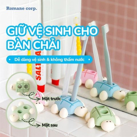 Giá đỡ bàn chải Brunch Brother Turtle – Thiết kế rùa đáng yêu, giữ bàn chải sạch sẽ, gọn gàng