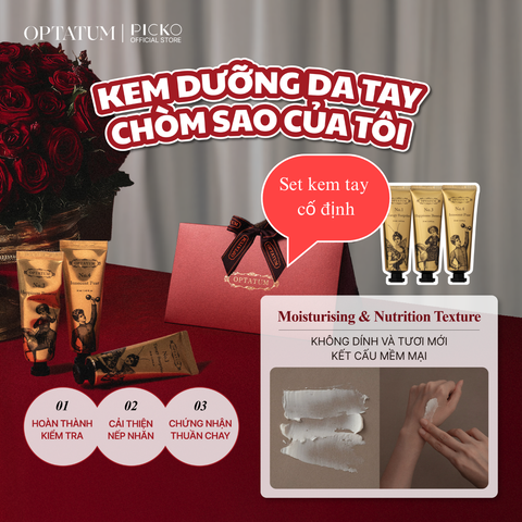 Set Kem 3 Dưỡng Da Tay Hương Nước Hoa Phiên Bản Giáng Sinh Optatum Perfume Hand Cream Trio Set