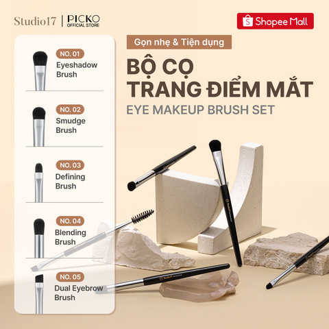 Bộ cọ trang điểm mắt STUDIO17 EYE MAKEUP BRUSH SET 5 món Hàn Quốc