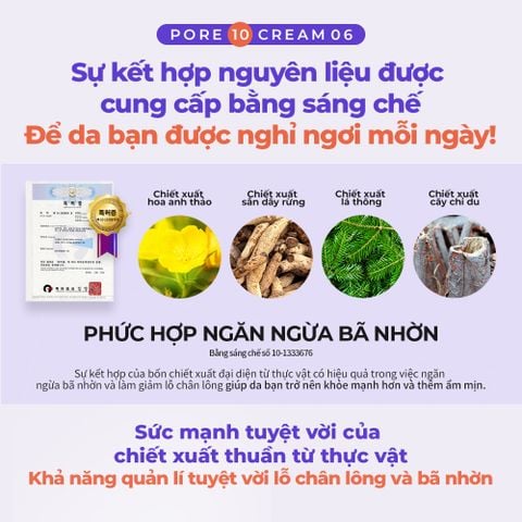 Kem giảm mụn đầu đen - đầu trắng - se khít lỗ chân lông - cấp ẩm Dewycel Pore10 Cream 40ml