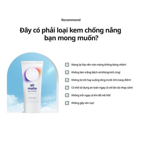 Kem chống nắng Dewycel Air Mate Sun Cream 40ml