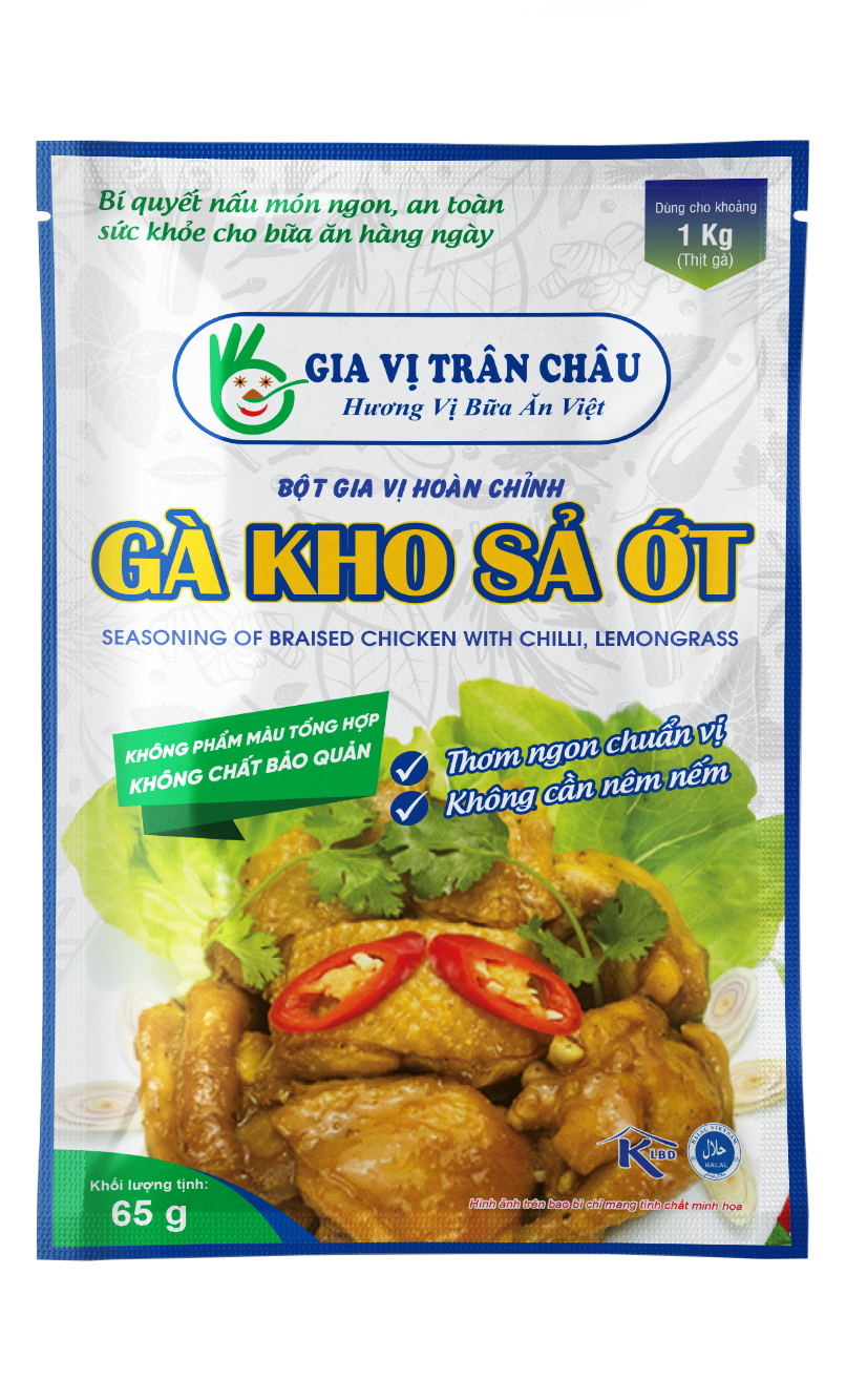  Gói gia vị hoàn chỉnh nấu Gà kho sả ớt 