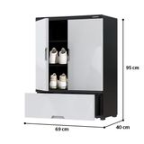  Tủ giày nhựa  2 cánh KS-CA726S/  2 cánh 1 ngăn Sunhouse KS-CA950S1 