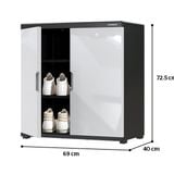  Tủ giày nhựa  2 cánh KS-CA726S/  2 cánh 1 ngăn Sunhouse KS-CA950S1 