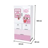  Tủ nhựa trẻ em 2 cánh Happy Kids SUNHOUSE KS-CA1400G4/KS-CA1400B4 