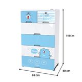  Tủ nhựa trẻ em 6 ngăn happy kids Sunhouse KS - CA688G6/KS-CA688B6 