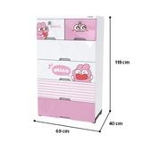  Tủ nhựa trẻ em 6 ngăn happy kids Sunhouse KS - CA688G6/KS-CA688B6 
