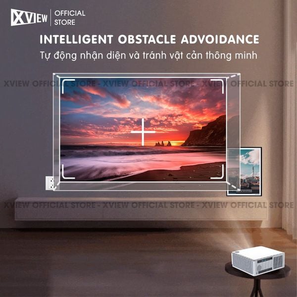 Xview Xcine4 Pro2 - Máy chiếu mini tích hợp Android TV, độ sáng lên đến 900 ansi lumens, phân giải thực chuẩn Full HD 1080p, sử dụng công nghệ quang học mới nhất hạn chế 98% mờ viền, hỗ trợ Auto focus và Autokeystone
