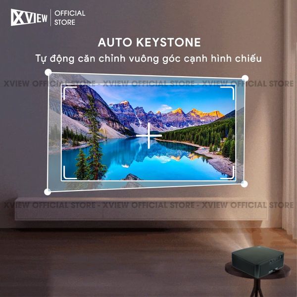 Xview XF200 Ultra - Máy chiếu LED LCD sáng nhất hiện nay, độ sáng lên đến 1.800 ansi, phân giải thực chuẩn Full HD 1080p, hỗ trợ hệ điều hành Android TV mượt mà và chân giá truyền động điện tử thông minh