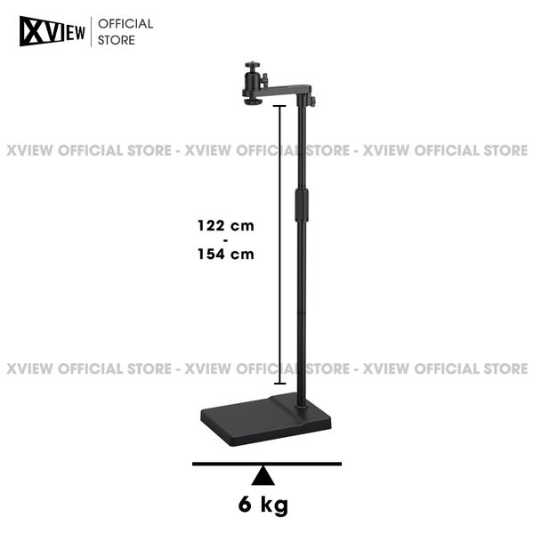 Chân gài gầm giường và gầm ghế - Chân giá đỡ hỗ trợ nhiều loại máy chiếu khác nhau, điều chỉnh xoay 360 độ dễ dàng, điều chỉnh độ cao 122-154 cm, chất liệu thép Carbon cao cấp chịu lực lên đến 5kg