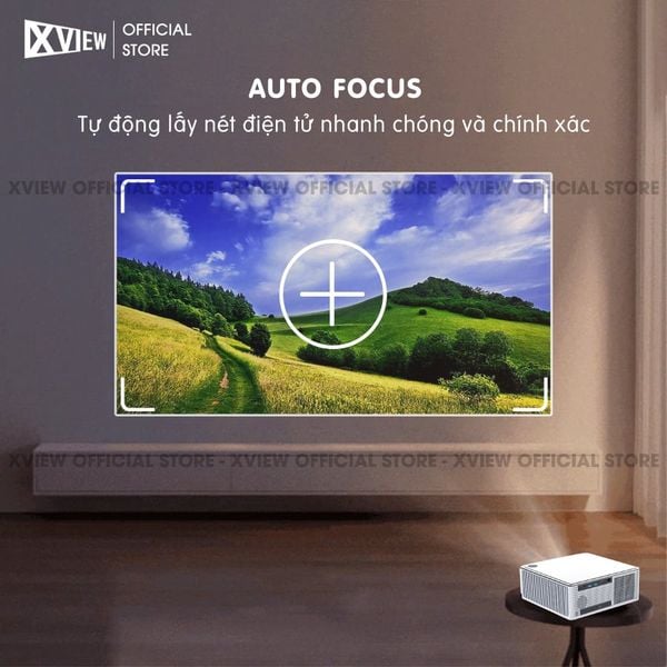 Xview Xcine4 Pro2 - Máy chiếu mini tích hợp Android TV, độ sáng lên đến 900 ansi lumens, phân giải thực chuẩn Full HD 1080p, sử dụng công nghệ quang học mới nhất hạn chế 98% mờ viền, hỗ trợ Auto focus và Autokeystone