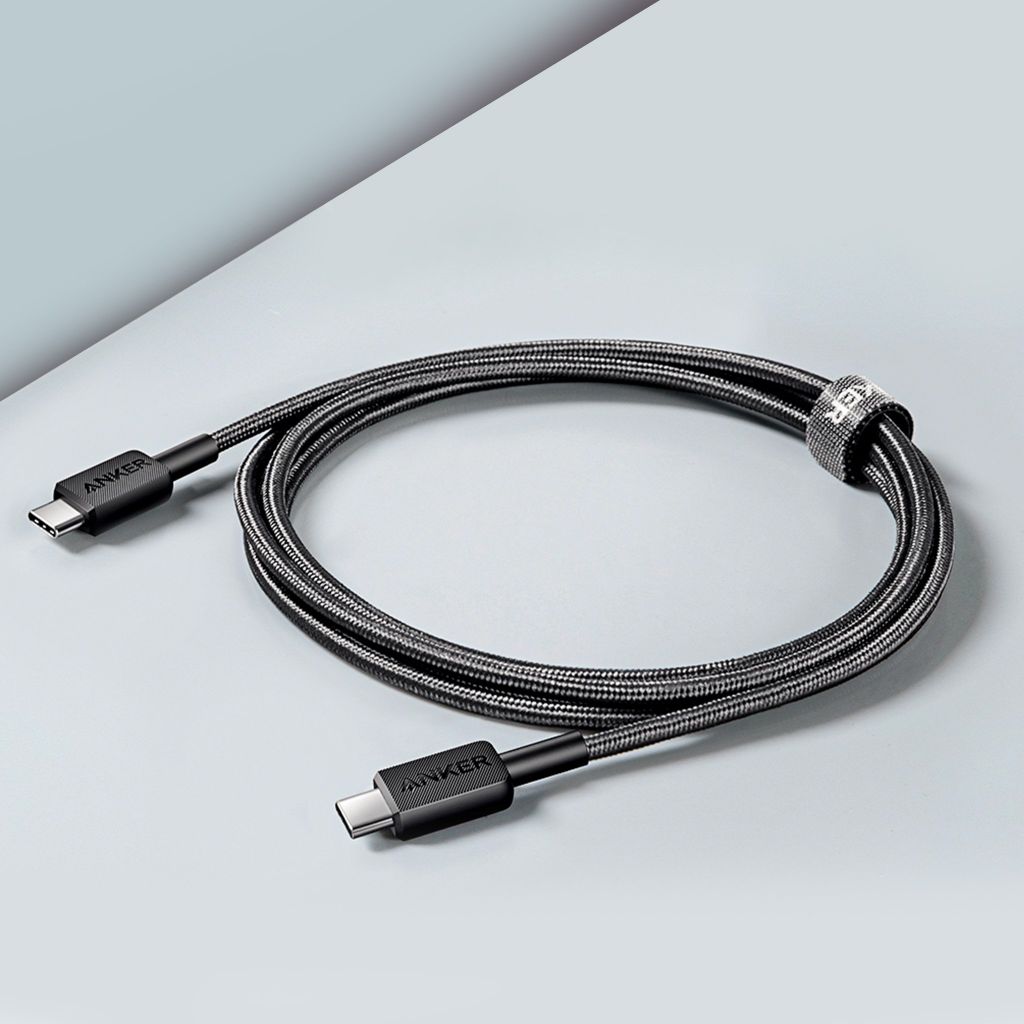 Cáp sạc Anker 322 C-C 1.8m Nylon Màu Đen/ Trắng