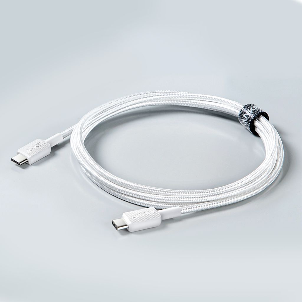 Cáp sạc Anker 322 C-C 1.8m Nylon Màu Đen/ Trắng