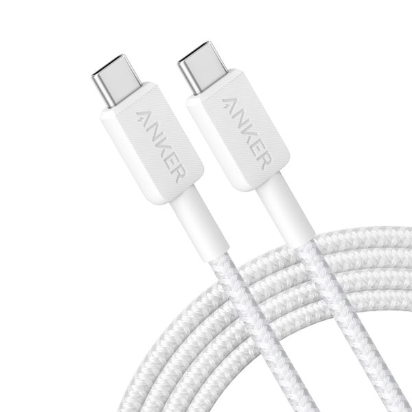 Cáp sạc Anker 322 C-C 1.8m Nylon Màu Đen/ Trắng