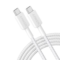 Cáp sạc Anker 322 C-C 1.8m Nylon Màu Đen/ Trắng