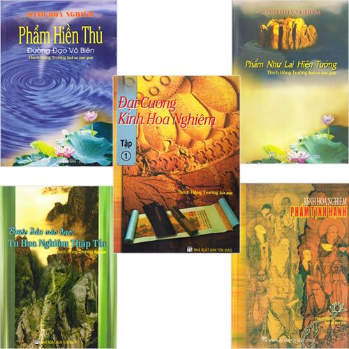 Kho sách cũ - Bộ 5 Cuốn Đại Cương Kinh Hoa Nghiêm - Chính Thông