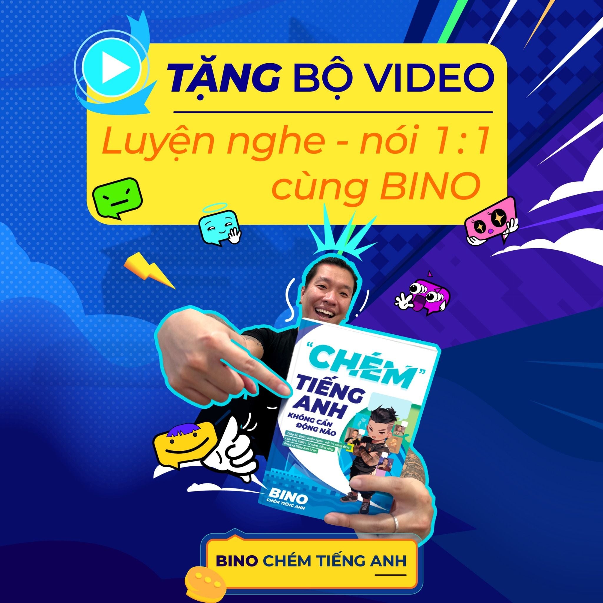  Chém Tiếng Anh Không Cần Động Não - Tác giả: Vũ Vi Bình (Bino Chém Tiếng Anh) 