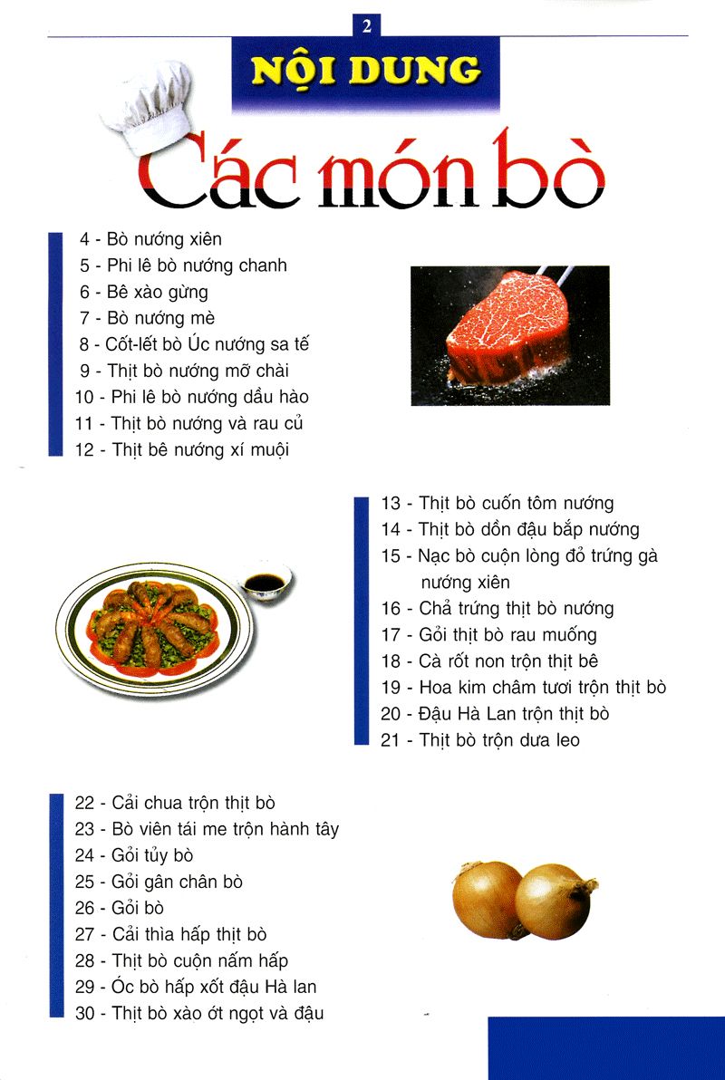 60 Món Ăn Được Ưa Thích - Món Bò 