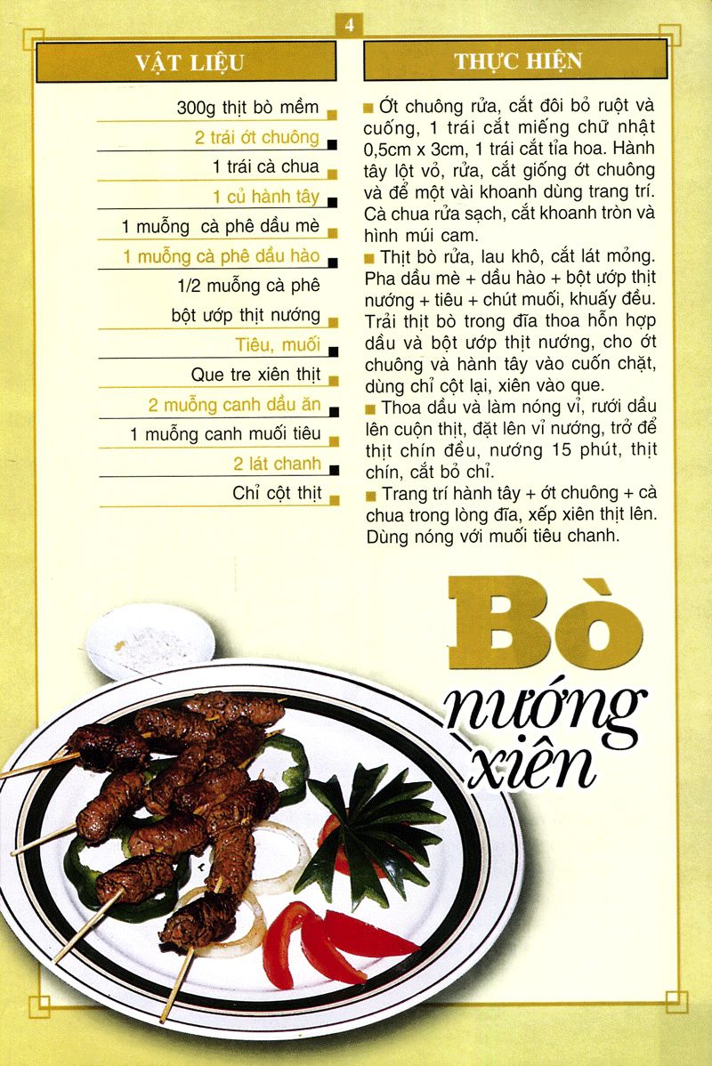  60 Món Ăn Được Ưa Thích - Món Bò 