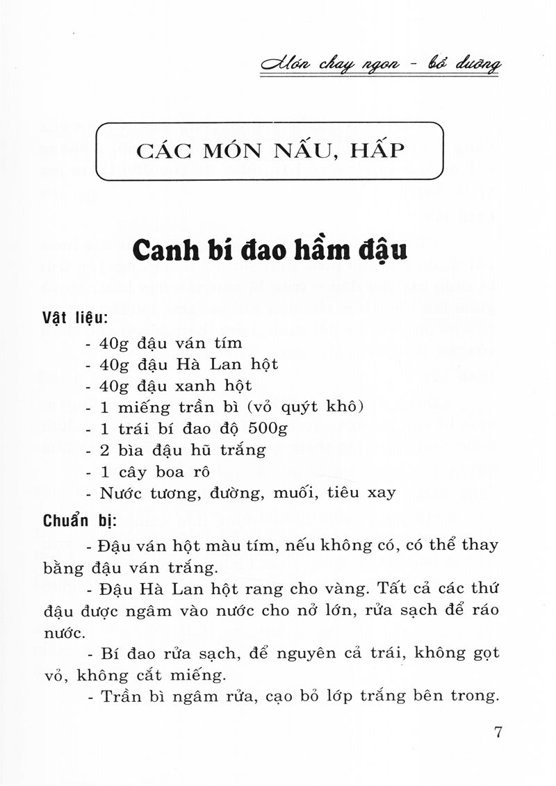  Món Chay Ngon, Bổ Dưỡng 