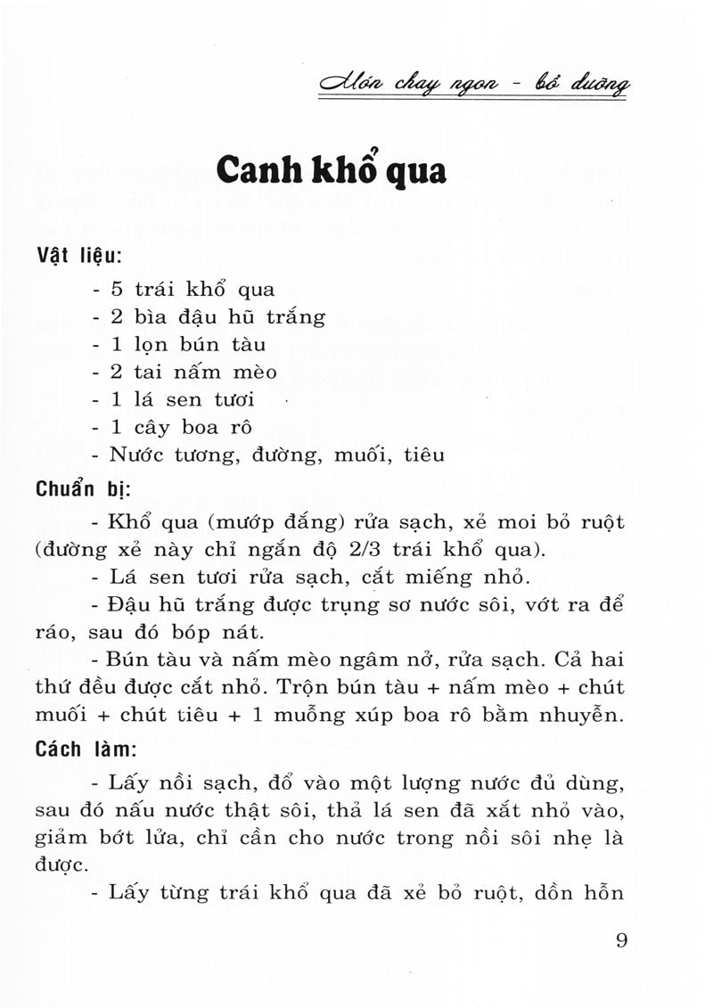  Món Chay Ngon, Bổ Dưỡng 