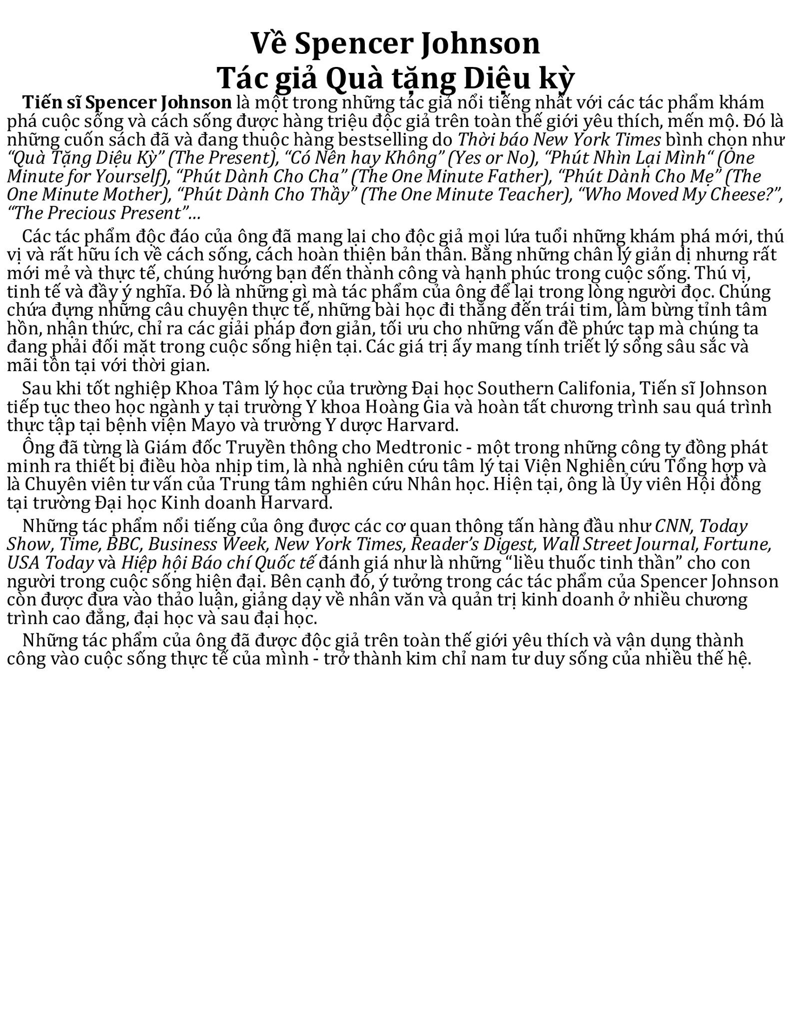  Quà Tặng Diệu Kỳ 