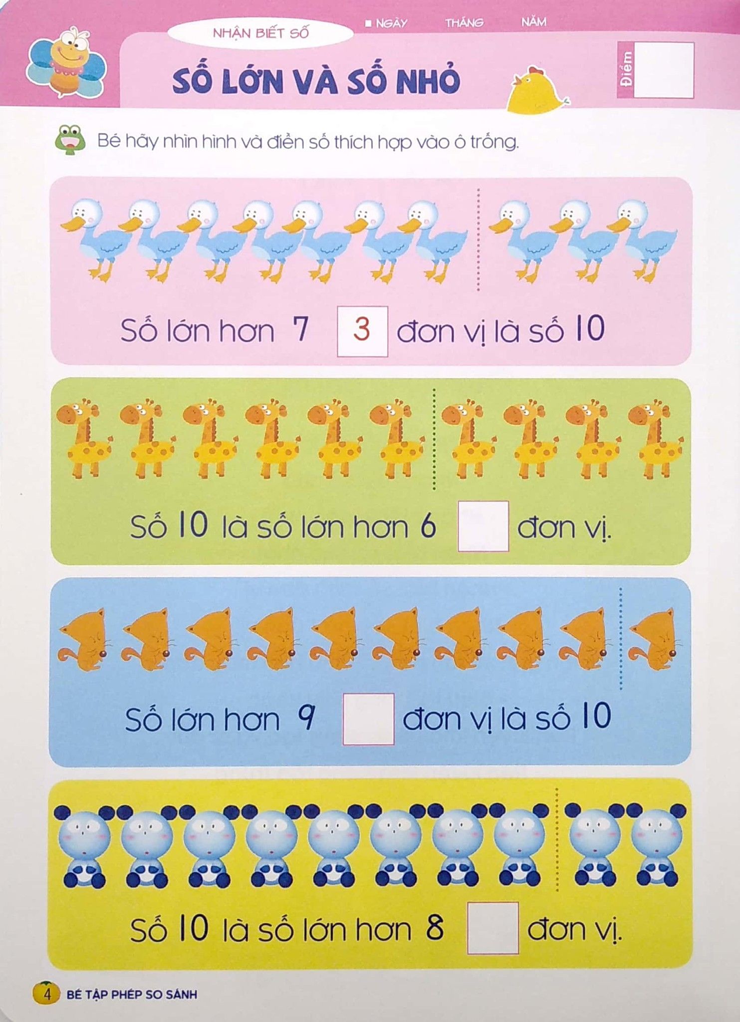  Tủ Sách Tư Duy Toán Học Hàn Quốc - Bé Tập Phép So Sánh 