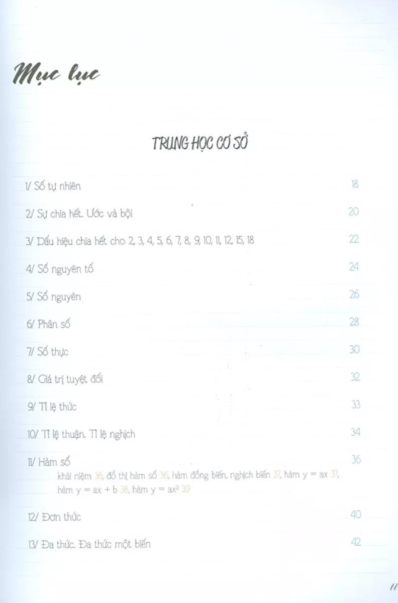  Tóm Tắt Kiến Thức Toán Phổ Thông 
