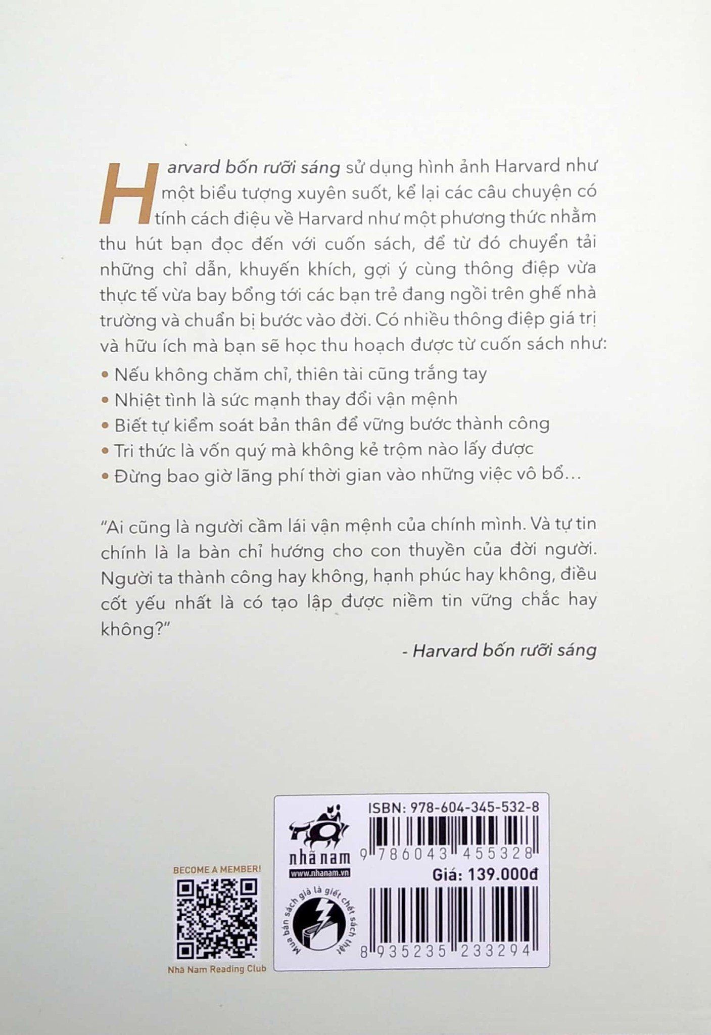  Harvard Bốn Rưỡi Sáng - Bí Kíp Thành Công Của Harvard Dành Cho Bạn Trẻ 
