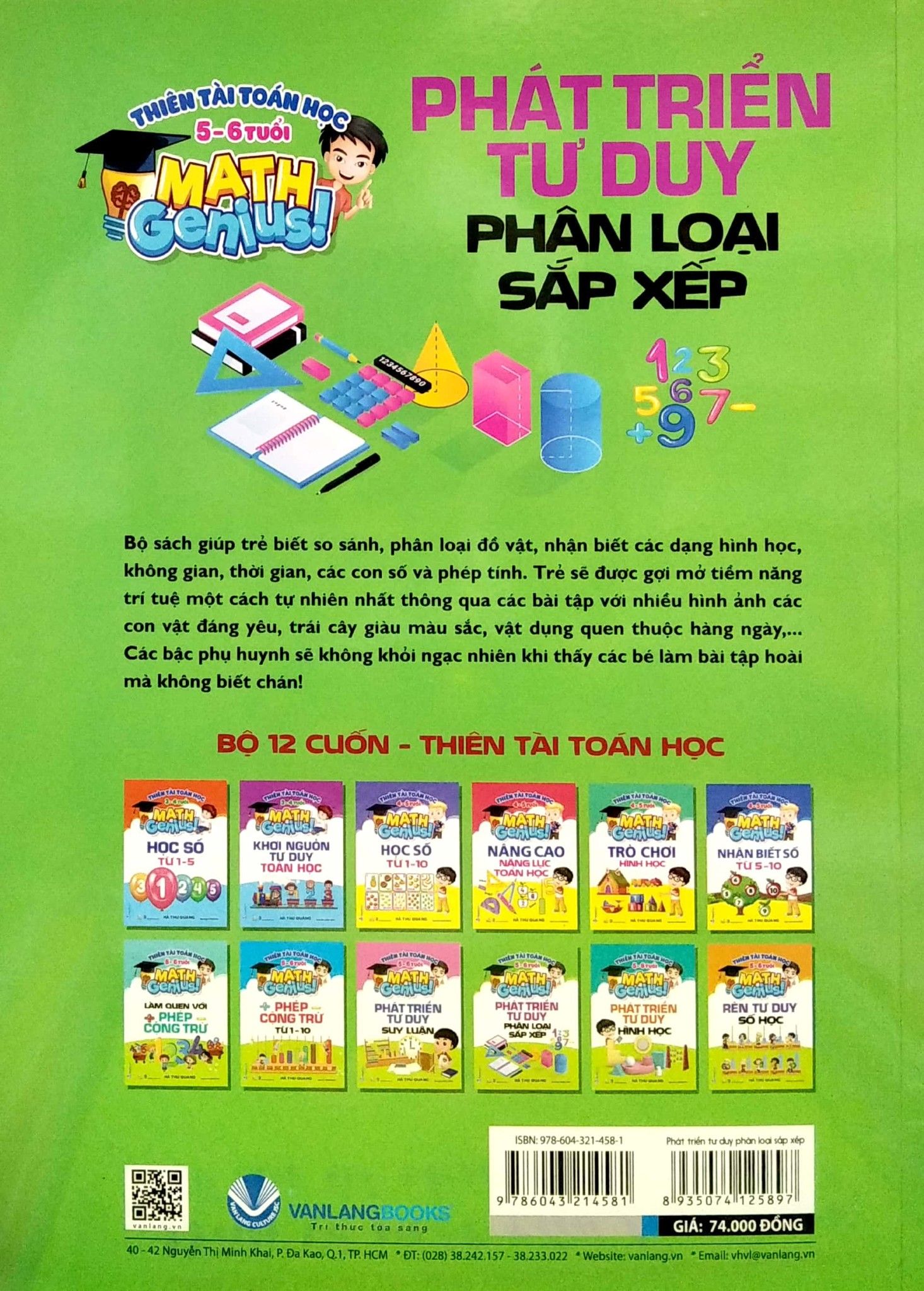  Thiên Tài Toán Học (5 - 6 Tuổi) - Phát Triển Tư Duy Phân Loại Sắp Xếp 