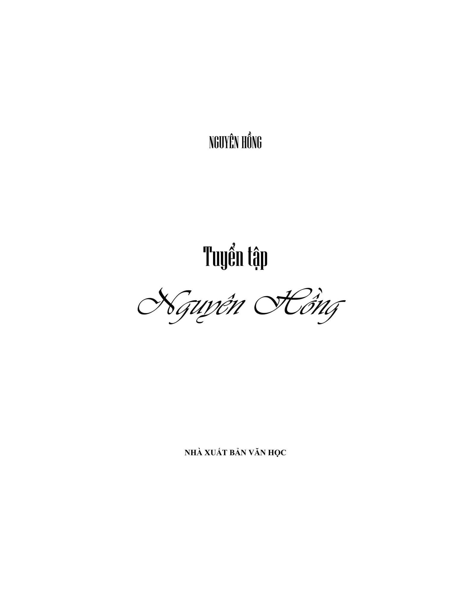  Tuyển Tập Nguyên Hồng 