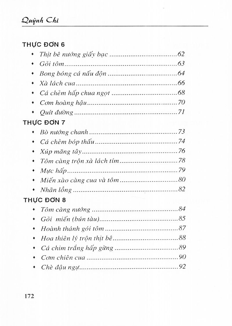  Thực Đơn Đãi Tiệc 