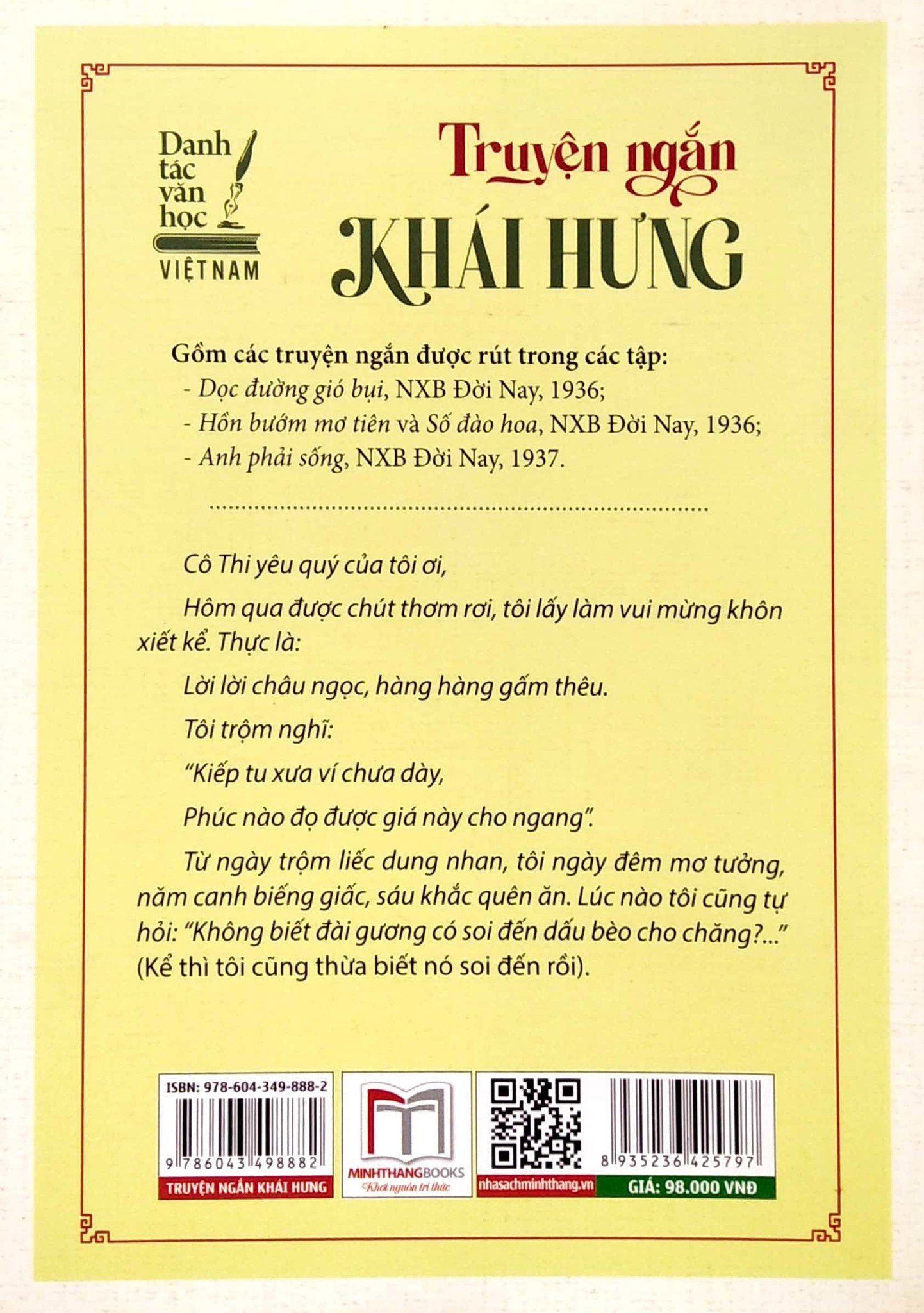  Danh Tác Văn Học Việt Nam - Truyện Ngắn Khái Hưng 