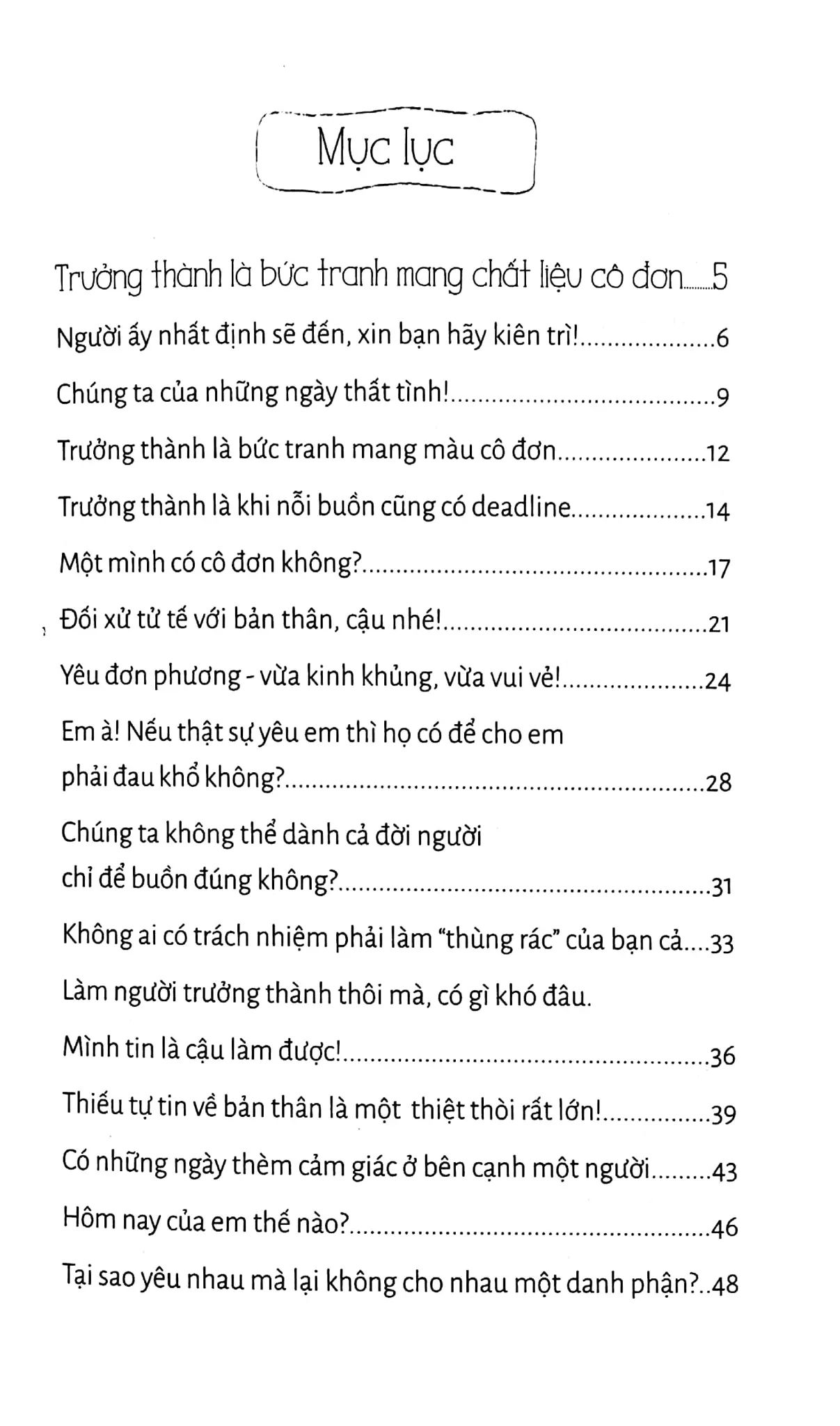  Trưởng Thành Là Khi Nỗi Buồn Cũng Có Deadline 