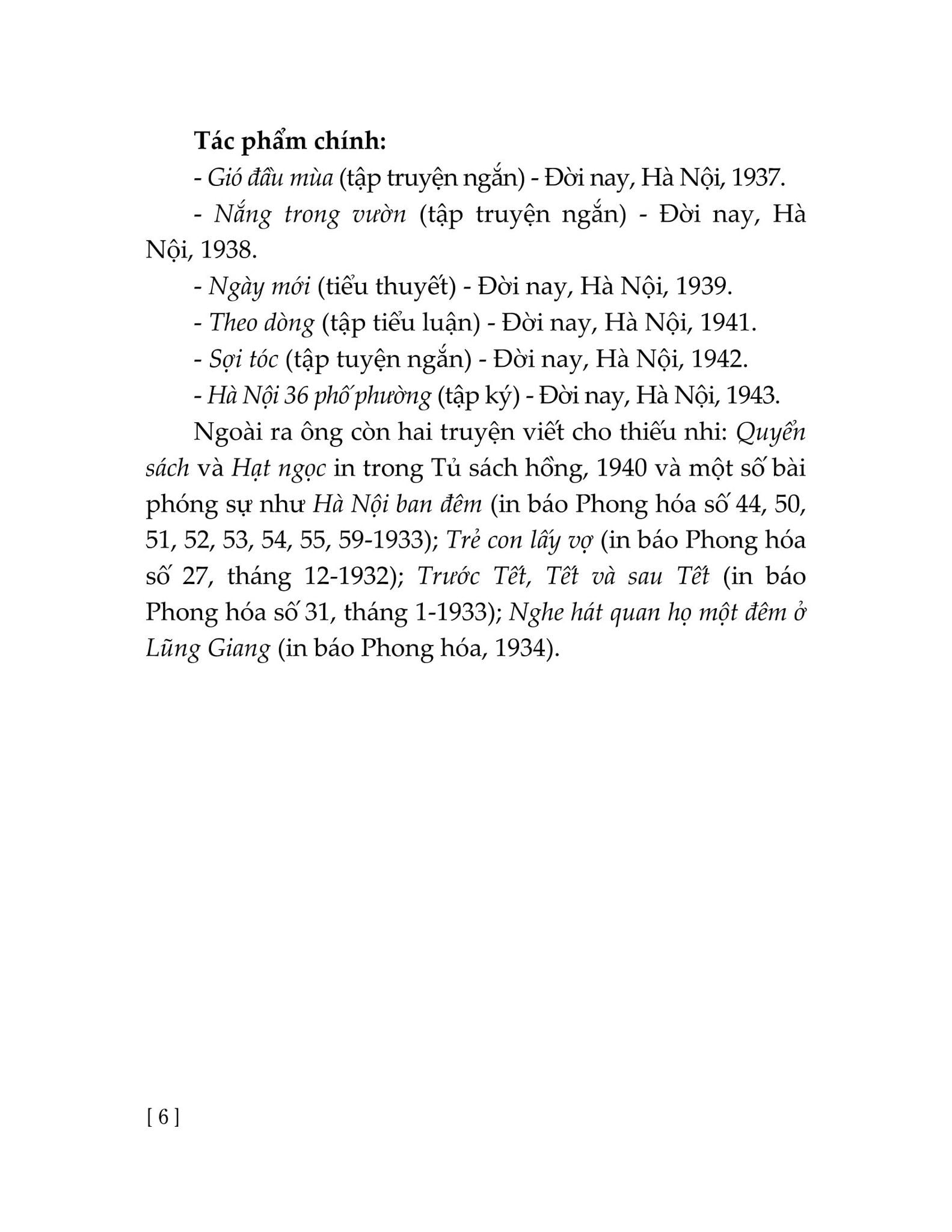  Tuyển Tập Thạch Lam 