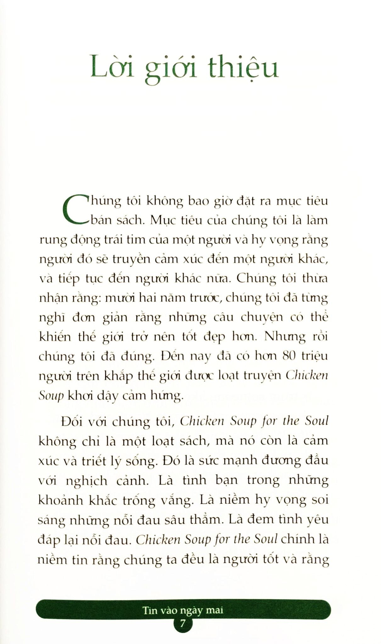  Chicken Soup For The Soul - Tin Vào Ngày Mai 