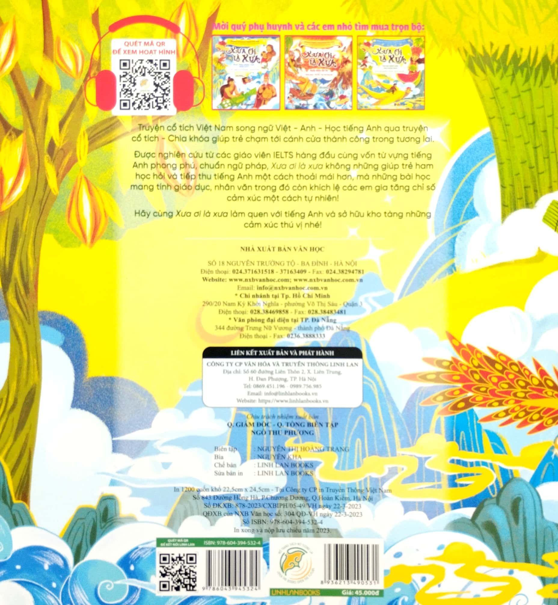  Xưa ơi là xưa - Truyện cổ tích Việt Nam chọn lọc Song ngữ Việt - Anh - Sự tích cây khế - Cây tre trăm đốt - Sự tích dưa hấu 