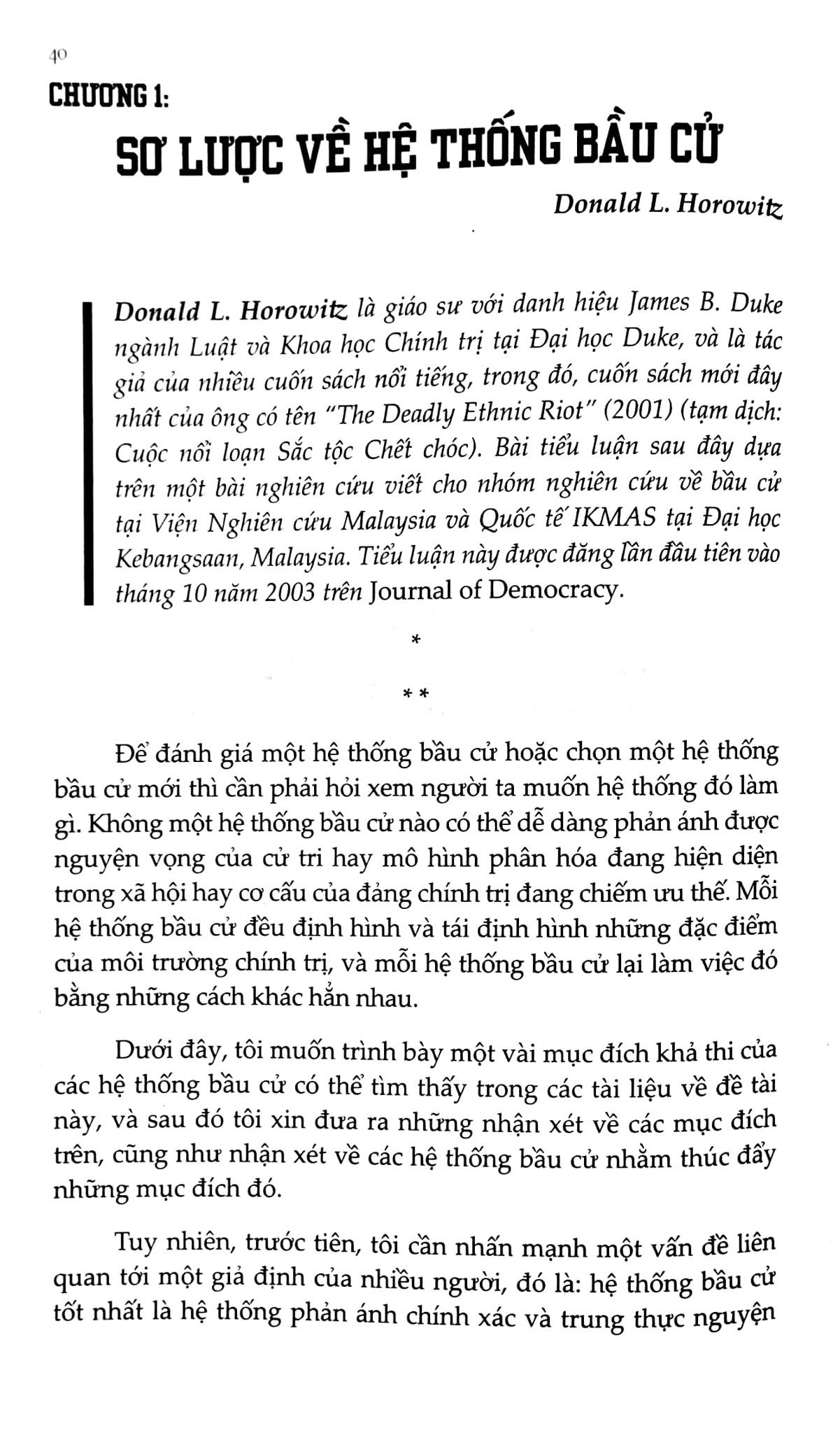  Các Hệ Thống Bầu Cử Trên Thế Giới 