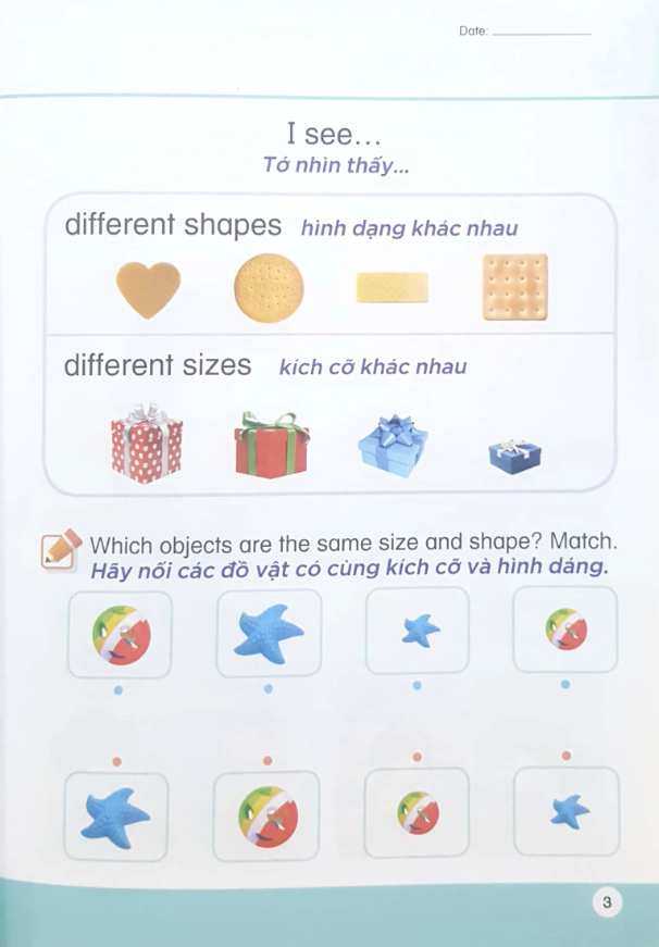  Khoa Học Tiền Tiểu Học Song Ngữ - Sách Học 3 