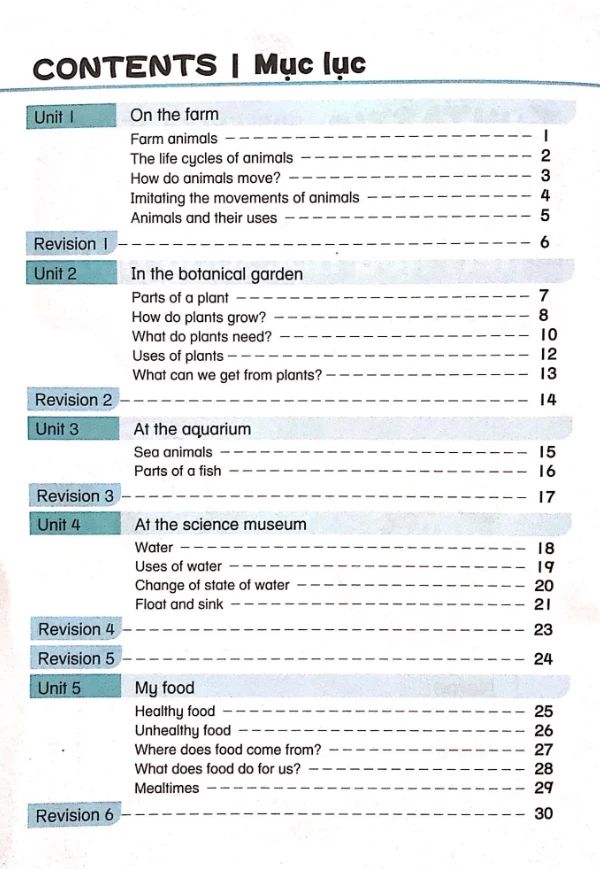  Khoa Học Tiền Tiểu Học Song Ngữ - Sách Học 5 