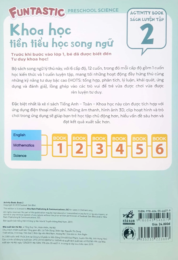  Khoa Học Tiền Tiểu Học Song Ngữ - Sách Luyện Tập 2 