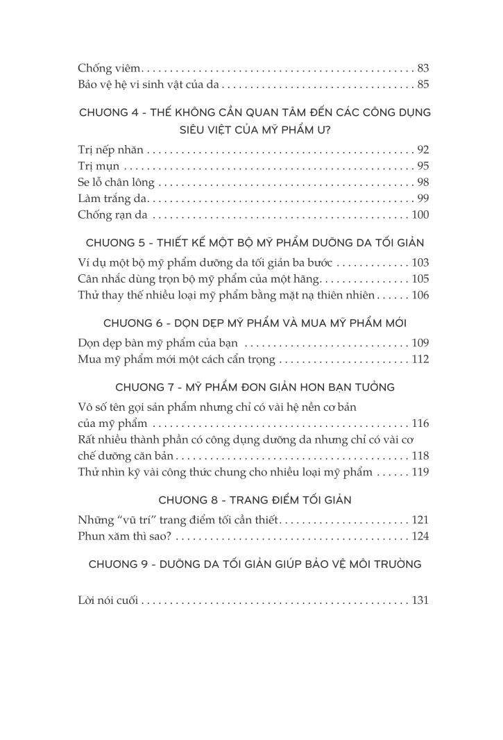  Dưỡng Da Tối Giản 