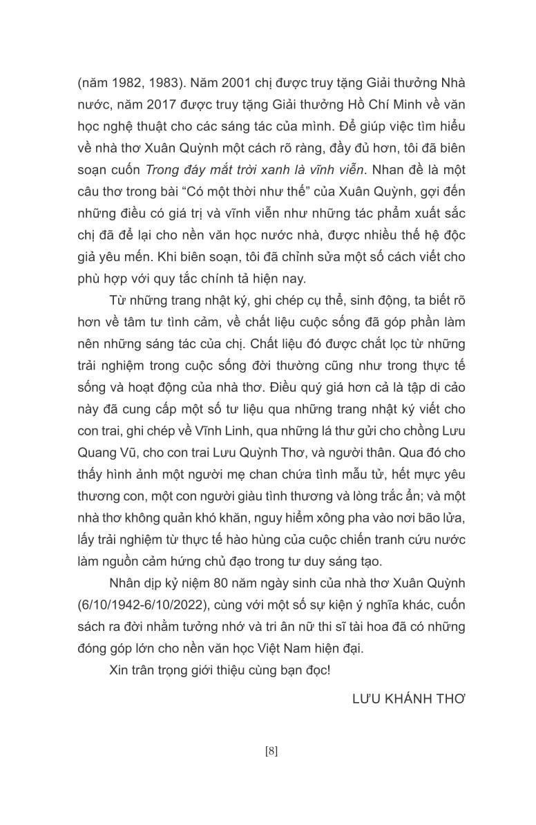  Trong Đáy Mắt Trời Xanh Là Vĩnh Viễn 